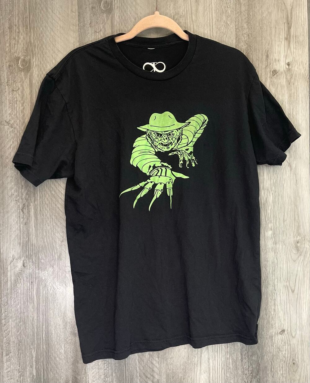 Freddy Krueger T Shirt Mens Large Black Green Nightmare Elm Street Horror Tee
